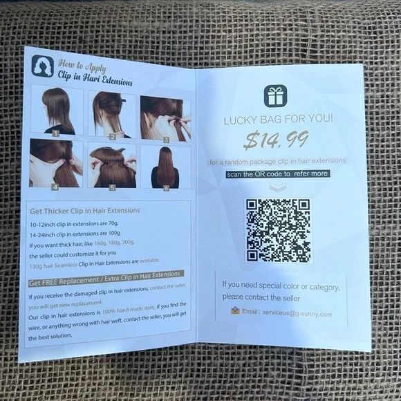 Sunny Hair Clip in Real Human Hair Black Ombre Dark Brown Caramel Blonde - Picture 10 of 11